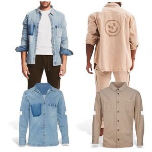 ✨ WHOLESALE DROP: The Ser.o.ya Mens. Shacket Bundle ✨4 styles&Colors 5 M&L items